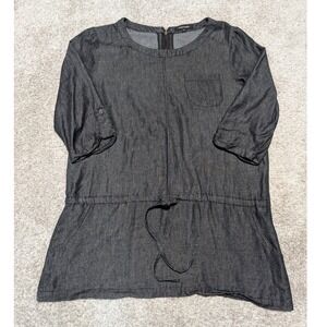 PAPPERMOON Grey Dress with Drawstring Waist 3/4 Sleeve Size L